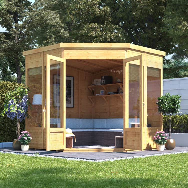 Picton Corner Tongue and Groove Garden Summerhouse 7 x 7 - BillyOh