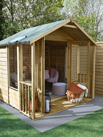 7' x 7' Forest Oakley 25yr Guarantee Double Door Apex Summer House (2.32m x 2.13m)