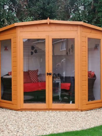 7' x 7' Shire Barclay Corner Wooden Summerhouse