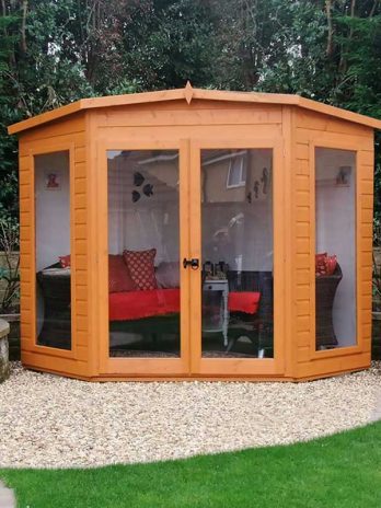 8' x 8' Shire Barclay Corner Wooden Summerhouse