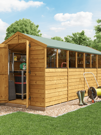 BillyOh Keeper Overlap Apex Shed - 16x6 Overlap Apex Windowed