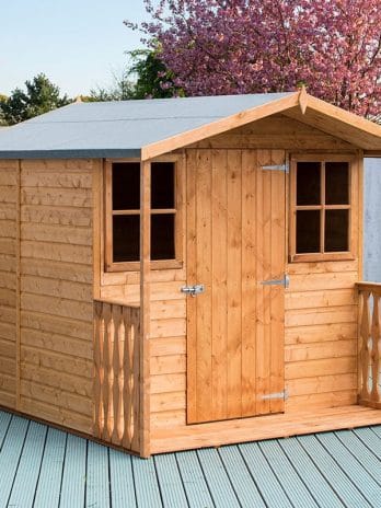 7' x 9' Shire Casita Wooden Summerhouse including Veranda (2.16m x 2.72m)