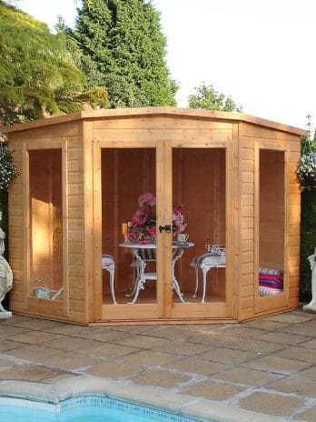 8' x 8' Shire Barclay Corner Wooden Summerhouse