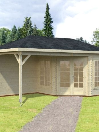 Palmako Melanie 5.7m x 3m Corner Log Cabin Summerhouse (28mm)