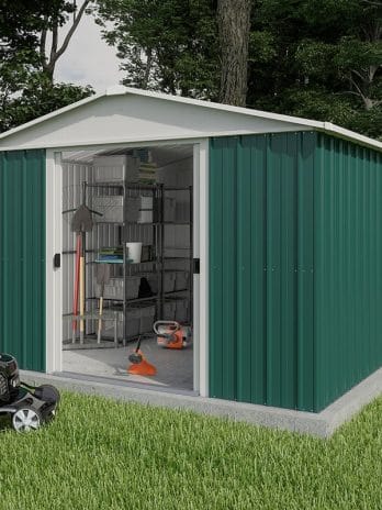 10' x 10' Yardmaster Green Metal Shed (3.03m x 2.98m)