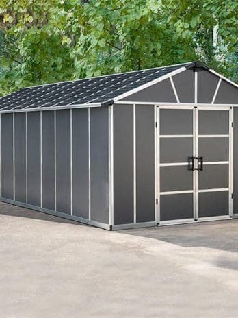 11' x 21.3' Palram Canopia Yukon Premium Dark Grey Plastic Shed (3.32m x 6.43m)