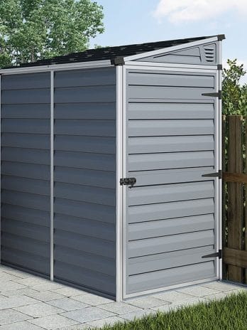 4' x 6' Palram Canopia Grey Skylight Pent Plastic Shed (1.17m x 1.77m)