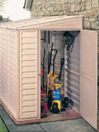 4' x 8' Saffron Lean To Plastic Vinyl Shed (1.21m x 2.39m)