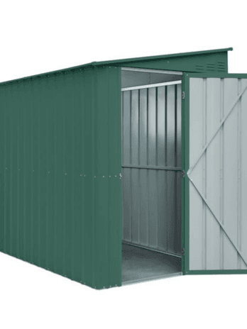 5x8 Lotus Lean-To Metal Shed | Green