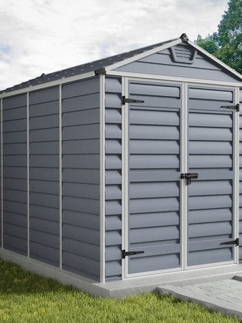 6' x 10' Palram Canopia Grey Skylight Plastic Shed (1.85m x 3.04m)