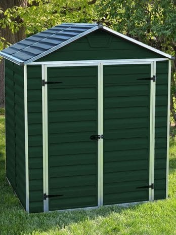 6' x 5' Palram Canopia Dark Green Skylight Plastic Shed (1.85m x 1.54m)