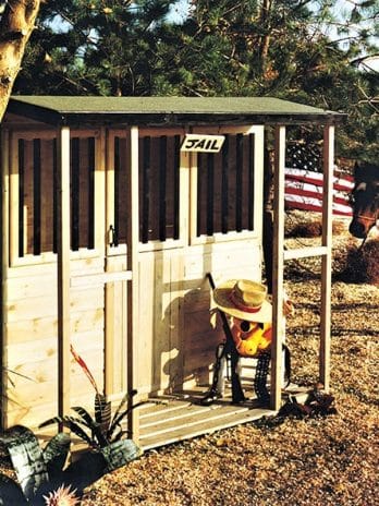6' x 6' Shire Jailhouse Kids Wooden Playhouse (1.79m x 1.79m)