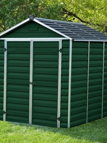 6' x 8' Palram Canopia Dark Green Skylight Plastic Shed (1.85m x 2.29m)