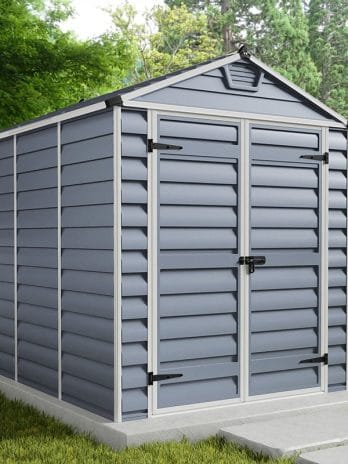 6' x 8' Palram Canopia Grey Skylight Plastic Shed (1.85m x 2.29m)