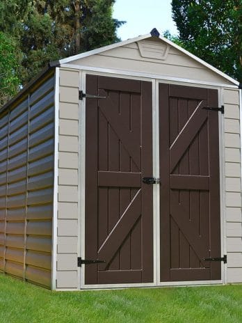 6' x 8' Palram Canopia Tan Skylight Plastic Shed (1.85m x 2.29m)