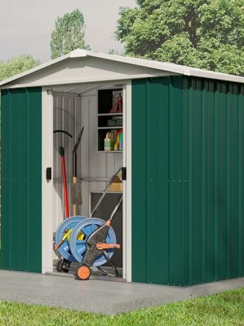 6'8 x 4'6 Yardmaster Green Metal Shed (2.02m x 1.37m)