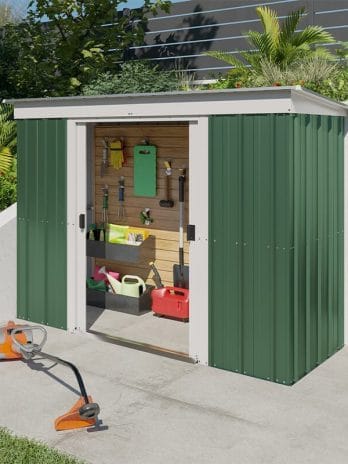 8' x 4' Yardmaster Emerald Pent Metal Shed (2.38m x 1.19m)