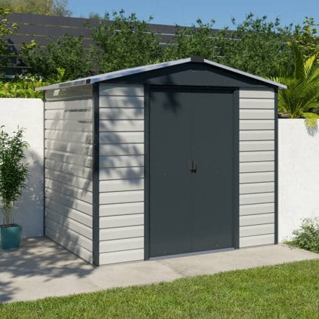 8' x 6' Yardmaster Shiplap Metal Shed Anthracite Finish (2.43m x 1.97m)