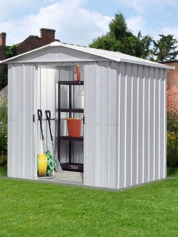 8' x 6' Yardmaster Silver Metal Shed (2.02m x 2.37m)