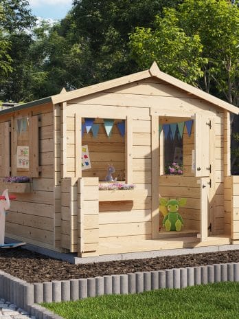 BillyOh 2x2m 28mm Junior Log Cabin Playhouse