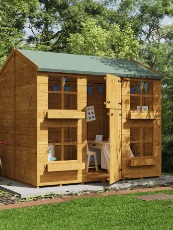 Gingerbread Max Wooden Kids Outdoor Playhouse with Bunk 7 x 5 BillyOh