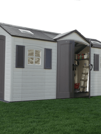 Lifetime 15ftx8ft Heavy Duty Dual Entrance Plastic Shed - Dual Entrance